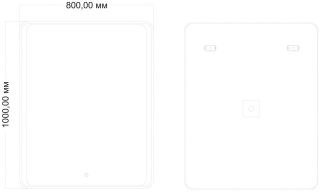 Зеркало с подсветкой Art&Max Elegant 80x100см AM-Ele-800-1000-DS-F